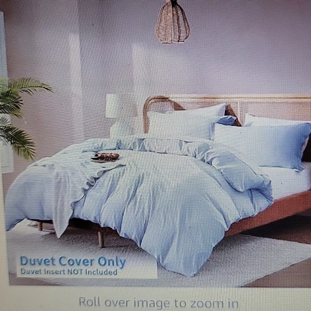Nestl Ice Blue 3 pc Full duvet cover set double brushed 80x90 inches 2 shams New